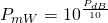 P_{mW} = 10^{\frac{P_{dB}}{10}}