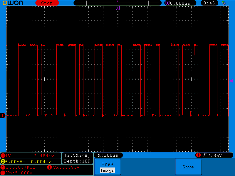 TTL inverted RS232 data leaving the MCU